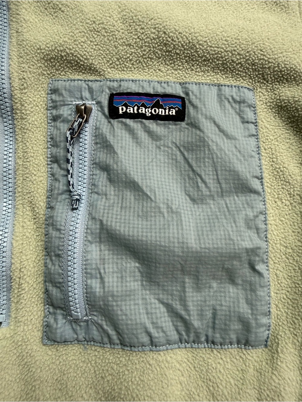 Patagonia Light Green Half-Zip Fleece Microdini Pullover Jacket Sz M - Picture 4 of 9